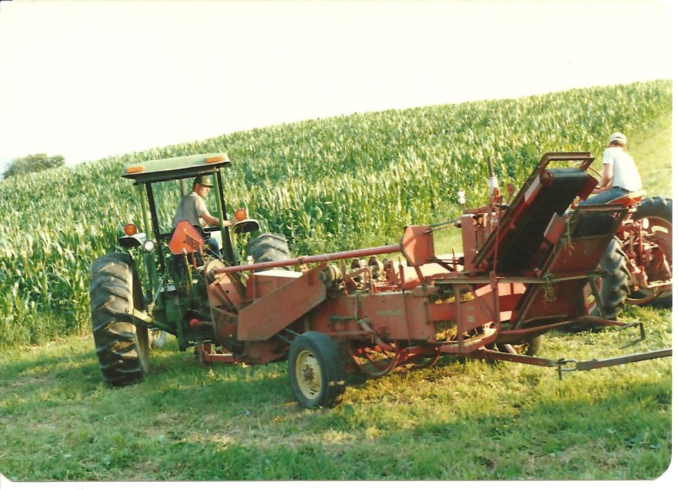 Farm - Uncle Fred bailing hay 001
