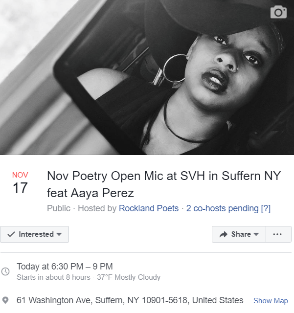 November 17 2018 Open Mic SVH