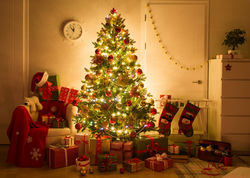 stock-photo-festively-decorated-home-interior-with-christmas-tree-521093857