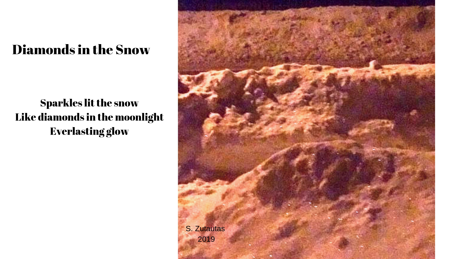 Real Diamonds in Snow