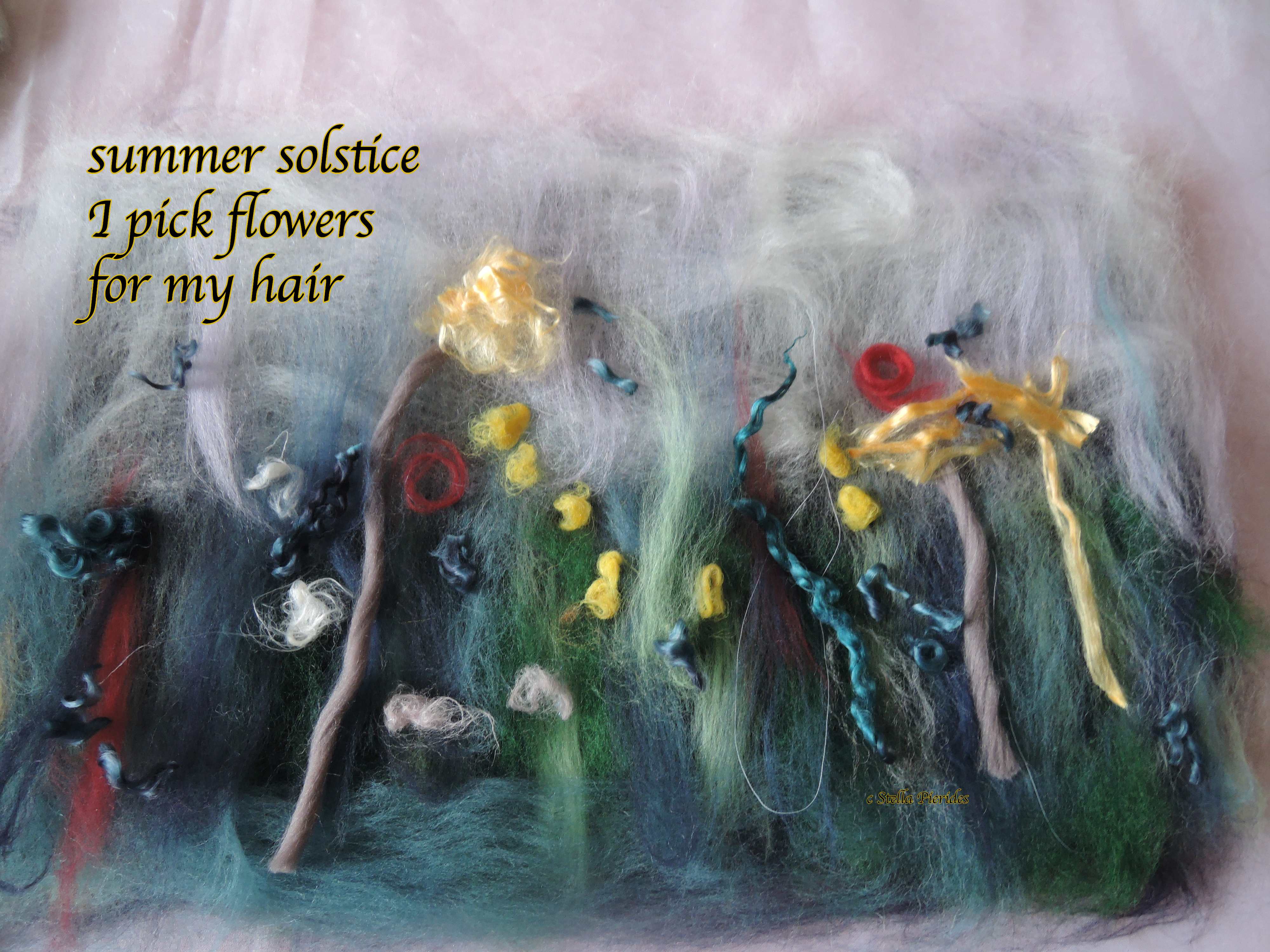 flower meadow, haikufeltings,