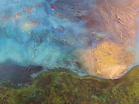 Painting,The Path,haibun,Maria Pierides,haiku,Port Isaac,Amorgos,