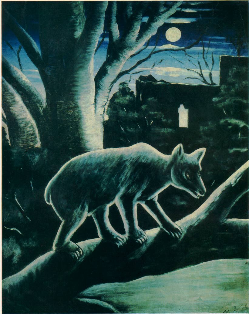 Niko_Pirosmani._A_Fox_in_a_Moon_Night._Oil_on_oilcloth._State_Art_Museum_of_Georgia,_Tbilisi,_Georgia